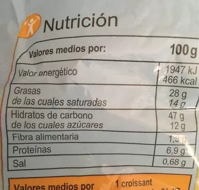 Lista de ingredientes del producto Croissants clasicos Carrefour 