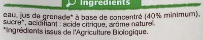 Lista de ingredientes del producto Grenade Bio Carrefour Bio, Carrefour 1 L