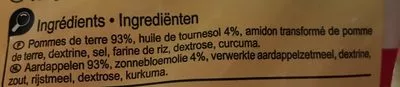 Lista de ingredientes del producto Frites Carrefour 600 g