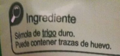 Lista de ingredientes del producto Espirales Carrefour 