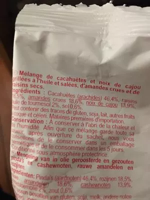 Lista de ingredientes del producto Cocktail Mix Carrefour 