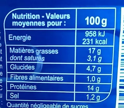 Lista de ingredientes del producto Filets de Maquereaux à la moutarde ancienne Carrefour 