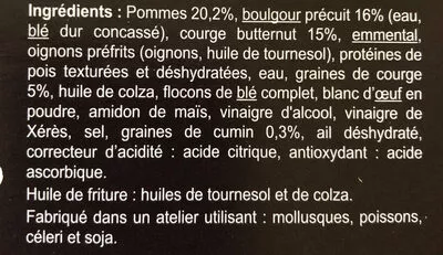 Lista de ingredientes del producto Boulettes de boulgour Carrefour 