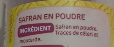 Lista de ingredientes del producto Safran 3 doses - flacon Rustica, Marque Repère 0.3 g