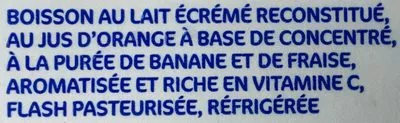 Lista de ingredientes del producto Méléo orange banane fraise Jafaden, Marque Repère 1 l