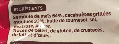 Lista de ingredientes del producto Snacks cacahuète Tokapi, Marque Repère 55 g