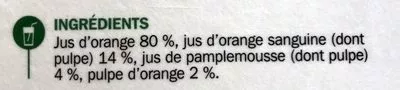 Lista de ingredientes del producto Pur jus 3 agrumes avec pulple Jafaden, Marque Repère 1 l