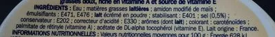 Lista de ingredientes del producto Matière grasse légère 15% doux Les Croisés, Marque Repère 250 g