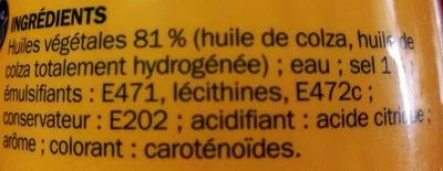 Lista de ingredientes del producto Liquide végétal pour cuisson Nat&Vie, Marque Repère 500 ml