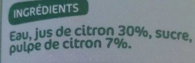 Lista de ingredientes del producto Les Pressés Citron Jafaden, Marque Repère 1 l