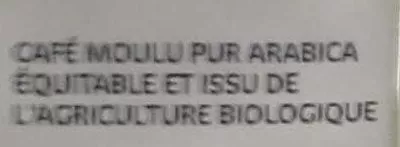 Lista de ingredientes del producto Café arabica Ethiopie bio Entr'Aide, Marque Repère 250 g