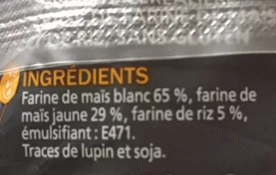 Lista de ingredientes del producto Spaghetti sans gluten Chaque Jour Sans Gluten, Marque Repère 400 g