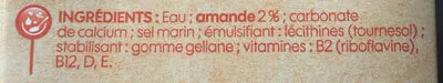 Lista de ingredientes del producto Boisson amande sans sucres ajoutés brique Marque repère NAT & Vie,  Marque Repère,  Nat&Vie 1 l