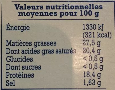 Lista de ingredientes del producto Neufchâtel au lait cru de vache Nos Régions ont du Talent 