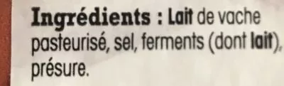 Lista de ingredientes del producto Saint-Nectaire Nos Régions Ont du Talent 600 g