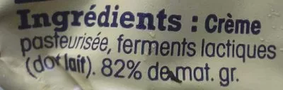 Lista de ingredientes del producto Beurre d'Isigny doux Nos Régions ont du Talent 250 g