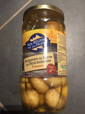 Lista de ingredientes del producto Pomme de terre Noirmoutier Nos Régions ont du Talent,  Leclerc 800 g (400 g égoutté)