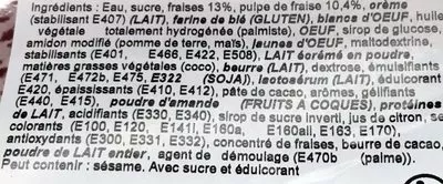 Lista de ingredientes del producto Fraisier 8 parts Hafner 740 g