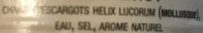 Lista de ingredientes del producto Escargot prepares Sans coquilles. Française de Gastronomie 230 g (5 douzaines)