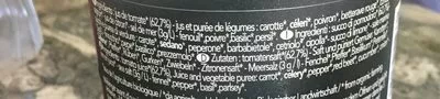 Lista de ingredientes del producto Jus de tomate et legumes bio Agidra 1L