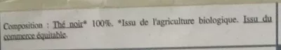 Lista de ingredientes del producto Gaïa Bari Les jardins de Gaïa 100 g