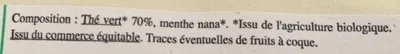 Lista de ingredientes del producto Parfum de Médina Les Jardins de Gaïa 100 g