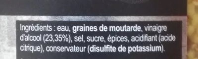 Lista de ingredientes del producto Moutarde à L'ancienne Baton Rouge 