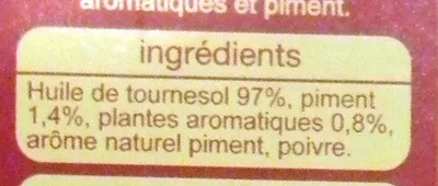 Lista de ingredientes del producto Spéciale pizza Auchan 25 cl