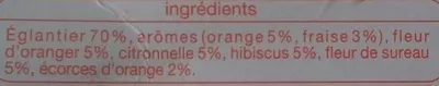 Lista de ingredientes del producto Infusion citronnelle orange Auchan 30 g