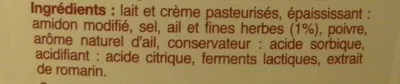 Lista de ingredientes del producto Dès Apéro et salade Ail et fines herbes Auchan 120 g