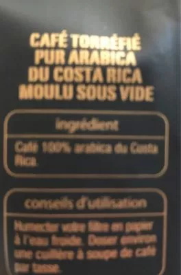 Lista de ingredientes del producto Cafe pur arabica costa Auchan 250 g