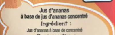 Lista de ingredientes del producto Jus d'ananas Rik & Rok, Auchan 20cl