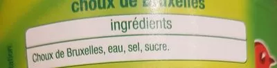 Lista de ingredientes del producto Choux de Bruxelles  