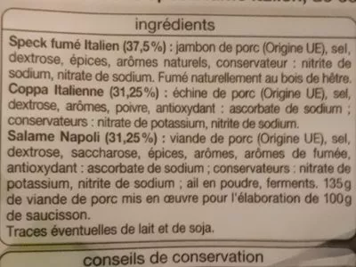 Lista de ingredientes del producto Plateau dégustation Auchan 