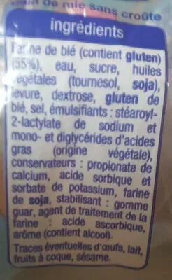 Lista de ingredientes del producto Le Carré de Mie Nature Auchan 780 g