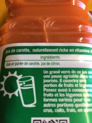 Lista de ingredientes del producto Jus de Carotte Auchan 1 L