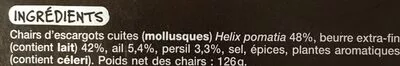 Lista de ingredientes del producto 24 Escargot de Bourgogne mmm! Auchan 