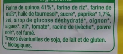 Lista de ingredientes del producto Pop & Crac - Quinoa Paprika Auchan 75 g