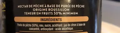 Lista de ingredientes del producto Pêche du Roussillon Auchan 1 L