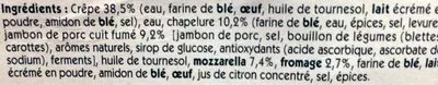 Lista de ingredientes del producto 4 Mozzinis Jambon Mozzarella Findus 