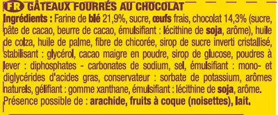 Lista de ingredientes del producto Savane Pocket Barr' Brossard 756 g : 4 * (7* 27 g)