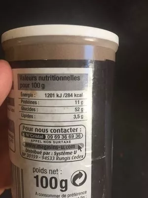 Lista de ingredientes del producto POIVRE NOIR moulu Bien vu 100 g