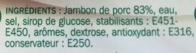 Lista de ingredientes del producto Jambon à griller 4 tranches Tradilège, Marque Repère 320 g