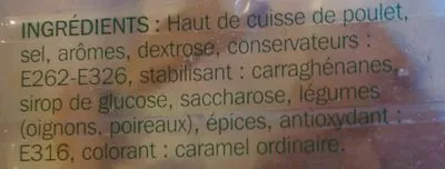 Lista de ingredientes del producto Emincés de poulet grillé Tradilège, Marque Repère 150 g