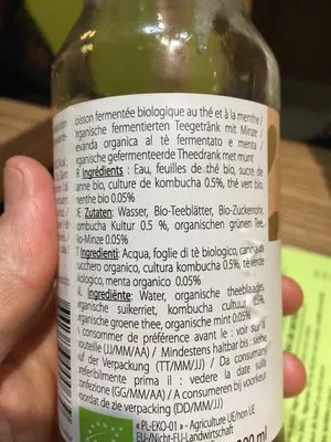 Lista de ingredientes del producto Kombucha Hanabi 