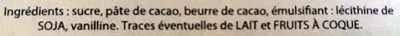 Lista de ingredientes del producto Chocolat Boulanger en Bâtons Trésors des Chefs 160 bâtons