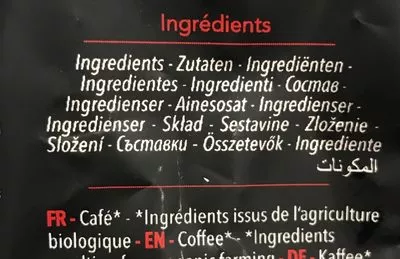 Lista de ingredientes del producto Cafe Stretto Italiano Arab-robusta Moulu  