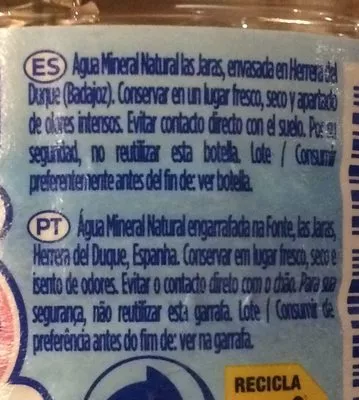 Lista de ingredientes del producto Nestlé Aquarel Nestlé 