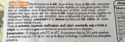 Lista de ingredientes del producto 4 ROULES AU FROMAGE Tous les jours 520 g