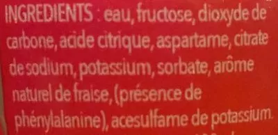 Lista de ingredientes del producto Des fruits et des bulles goût fraise Dada 350 mL